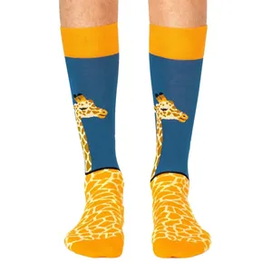 Colorful Giraffe-Print <b>Socks</b> <b>Long</b> and Short Striped Breathable Cute Embroidered Knee-Length <b>Socks</b> for Daily Use for Winter - Product Image 2
