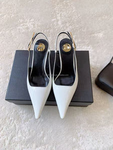 Tacones de Punta con Tira Trasera de Cuero Patentado GUERMANTES, Tacones Altos de 95 mm, Diseño Personalizado - Product Image 2