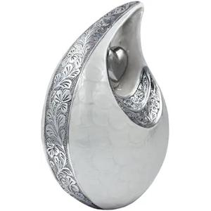 Urna de cremación en forma de lágrima de metal sólido para cenizas, diseño único, urnas funerarias y conmemorativas para cenizas humanas de hasta 210 pulgadas cúbicas - Product Image 6