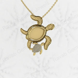 จี้เงิน925แท้สำหรับแม่ & เด็กทารกมาคีส์กึ่งเมานท์ CZ จี้ห้อยคอสำหรับขี้เถ้าและเรซิ่นทำงานเครื่องประดับนมแม่ - Product Image 1