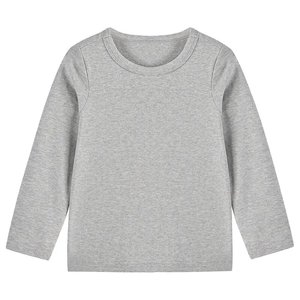 เสื้อแขนยาวสำหรับเด็กผู้ชายและเด็กผู้หญิง, เสื้อแฟชั่นแขนยาวผ้าฝ้าย100% สีตัดกัน - Product Image 5