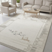 Tapis Erdenet mongol 100% laine, écologique, ignifuge, fabriqué à la machine, motif abstrait moderne, poils moyens, envers en latex