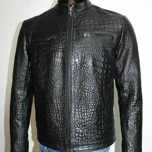 Veste en Cuir de Crocodile pour Homme | Vêtement d'Extérieur en Cuir Véritable | Personnalisation OEM & ODM Disponible - Product Image 1