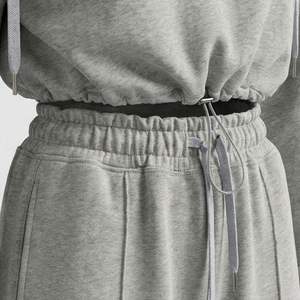 Ensemble de survêtement tendance pour femmes, pantalon de jogging large et sweat-shirt court, nouvelle arrivée 2025, personnalisable - Product Image 5