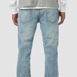 Pantalones Vaqueros Desgastados para Hombre, Diseño Moderno, Corte Acampanado, Transpirables, Estilo Casual, Lavado con Efecto Desgastado por el Sol - Product Image 6