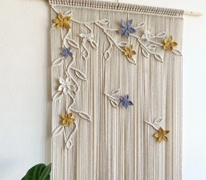 Macrame Door <b>Curtain</b>, Long Doorway <b>Curtain</b>, Macrame Leaf Wall Hanging, Macrame <b>Window</b> <b>Curtain</b> - Product Image 2