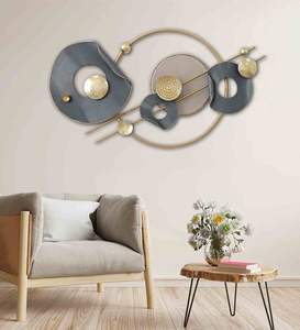 ชุดตกแต่งผนังลายขนนกโลหะแบบใหม่ศิลปะขนนก3ชิ้นสำหรับบ้านห้องนอนห้องนั่งเล่นและโรงแรมแขวนได้ง่าย - Product Image 6