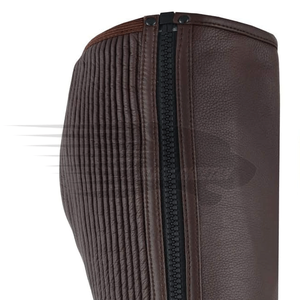 Nouveauté adulte demi-chaps en cuir de vache grain supérieur noir et marron chaps d'équitation Kits et accessoires équestres - Product Image 5