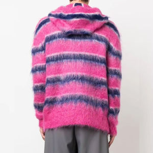 Sweat à capuche en mohair surdimensionné, tricot de luxe, sweat à capuche d'hiver, logo personnalisé, vente en gros, qualité d'exportation - Product Image 5