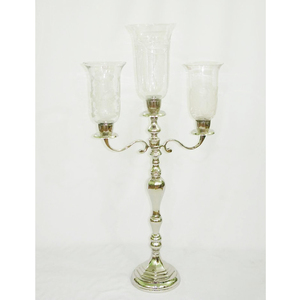 Vantage aluminium nickelé vente chaude de haute qualité fantaisie 5 lumière candélabre pièce maîtresse décoration de mariage candélabre de sol - Product Image 2