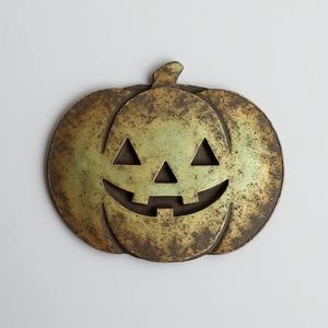 Lanterne citrouille en aluminium fabriquée à la main, finition patinée, éclat festif brillant, parfaite pour Halloween intemporel - Product Image 5