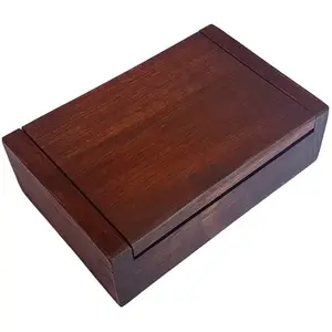 Caja cuadrada de madera para fotos, almacenamiento de madera desechable, venta al por mayor