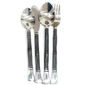 Aço inoxidável Metal Talheres Conjunto Finest Quality Table Top Cozinha Louça Colher Garfo Faca Conjuntos