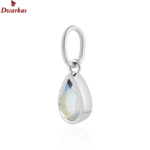 Top vente 925 argent sterling naturel arc-en-ciel lune pierres précieuses pendentifs collier bijoux - Product Image 2