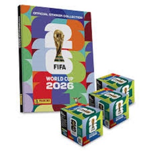 Sous commande : La collection officielle d'autocollants Panini FI--FA Coupe du Monde 2026 est disponible ! - 3 boîtes de 50 sachets et un album à couverture rigide - Product Image 1