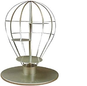 Présentoir de gâteaux en métal or Rose de forme ronde, présentoir de desserts pour fête à domicile, service de desserts - Product Image 3