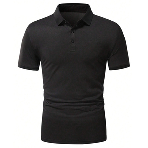 Dernier T-shirt polo fantaisie de couleur unie pour hommes, vêtements d'été de rue, T-shirts polo pour adultes, chemises polo grande taille pour hommes - Product Image 1