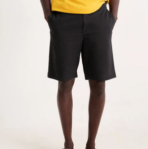 กางเกงว่ายน้ำชายหาดของผู้ชายกางเกงขาสั้นผ้าโพลีเอสเตอร์ถักสีดำแห้งเร็วพิมพ์ลายสีพื้น - Product Image 4