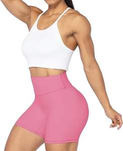 Short de motard taille haute personnalisé pour les femmes prix de gros sans couture Squat Proof Butt Lifting Gym Yoga Workout Shorts Pattern - Product Image 4