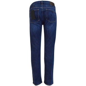 Pantalons jeans pour hommes coupe ajustée pantalons jeans longs et confortables de couleur unie avec poches pantalons jeans à la mode personnalisés vente en gros - Product Image 2