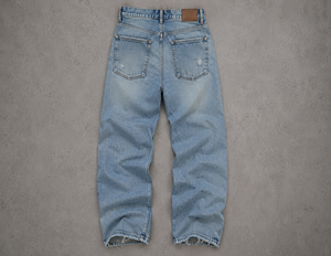 Jean baggy déchiré et délavé pour homme, coupe ample, style vintage, streetwear, hip-hop, mode urbaine décontractée, durable - Product Image 2