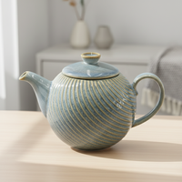 Théière en céramique réutilisable de 0,6 L, artisanale, cadeau pour les amateurs de thé et les collectionneurs, vente en gros 3459725Rc-0.6