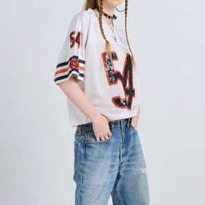 Venta al por mayor sublimación personalizada fútbol americano Jersey impresión completa malla Boxy transpirable Streetwear de talla grande disponible - Product Image 3