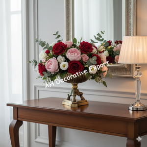 Ensemble de vases de table en métal argenté moderne pour la décoration de la maison, vases à fleurs décoratifs hauts pour le salon et l'entrée - Product Image 5