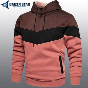 Sweat à capuche d'hiver pour homme en polyester/coton, molleton tricoté respirant, coupe classique, uni, avec logo brodé personnalisable sur le devant - Product Image 3