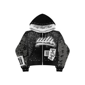 Conjuntos de punto gofrado personalizados para mujer, chaqueta térmica con cremallera y pantalones acampanados, chándal de 2 piezas para hombre y mujer - Product Image 5