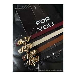 4-Piece Design Buckle Women's <b>Belt</b>, Jacket <b>Belt</b>, Shirt <b>Belt</b>, Dress <b>Belt</b> - Black-Tan-Beige-<b>Burgundy</b> - Product Image 1