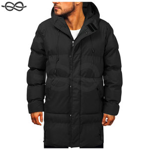Winter Long Sleeve Puffer <b>Jacket</b> for <b>Men</b> Casual Solid Stand Collar Hooded Parka with High Street Style Warm - Product Image 4