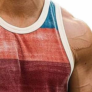 100% algodón 240gsm Loose Fit camiseta sin mangas para hombres logotipo personalizado transpirable Tejido estilo Casual - Product Image 2