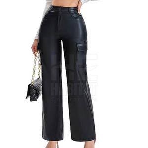 Pantalones de cuero para mujer, de alta calidad y más vendidos, pantalones cargo de cuero suave, diseño duradero y cómodo - Product Image 4