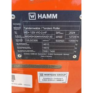 Rouleau compresseur à pneus diesel Hamm HD+120I VIO-2-HF 2024, état neuf, double tambour, gamme de poids 7-14 tonnes - Product Image 4