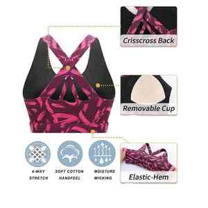 Meilleure vente soutien-gorge de sport sans couture pour femmes maintien élevé évacuation de la transpiration vêtements de fitness séchage rapide respirant personnalisé vente en gros meilleur - Product Image 5