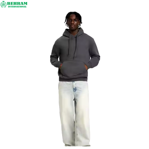 Sweat-shirt unisexe en coton 100% gris foncé, thermique, pour l'hiver, fabriqué au Pakistan, sur mesure, prix bas - Product Image 2