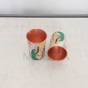 Verre de cuivre imprimé artistique avec des motifs géométriques abstraits pour la décoration de la maison de luxe au prix de gros - Product Image 3