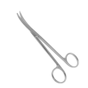 Tijeras médicas profesionales de acero inoxidable de 5 pulgadas, hoja curvada quirúrgica Industrial, tijeras laterales superiores, acabado Dall, OEM DIY - Product Image 1