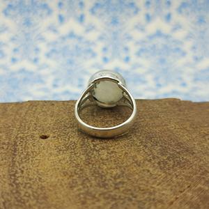 Rainbow Moonstone 925 Sterling Silver Designer <b>Ring</b> Triple Band Bohemian Artisan <b>Craft</b> Natural Stone Oval Cut for Wedding - Product Image 2