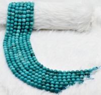 Perles de Turquoise Naturelle de Qualité Supérieure (Grade AAA) 8mm, Fabriquées en Inde, Modèle RB-TUR-8 Anshul Impex, Idéales pour la Méditation