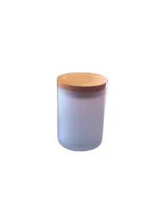 毛玻璃烛台木盖大空蜡烛容器蜡烛罐大陶瓷散装黑色礼品印刷来样定做