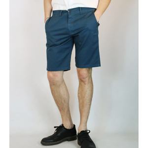HORIZONT Bermuda sportif Short de golf tissé en polyester avec fermeture à la taille élastique couleur cobalt et velours côtelé avec décoration de logos - Product Image 1