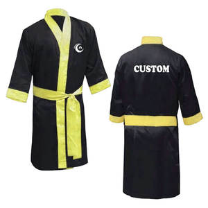 2025 Best Selling Custom Satin <b>Silk</b> Boxing <b>Robes</b> High Quality Without Hood Martial Arts Equipment for <b>Men</b> and Women - Product Image 3