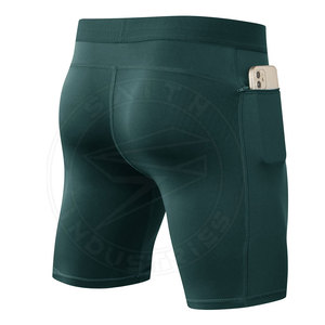 Pantalones cortos de compresión de algodón de alta calidad para hombre, pantalones cortos deportivos transpirables con logotipo personalizado, tallas XS 6XL, cintura elástica, lona informal, OEM - Product Image 6