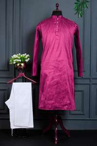 New 2024 Designer Outfit Excellent Quality High on Demand Benglory Silk With Plain <b>Kurta</b> Cotton Pant Manufacture From India - Product Image 6