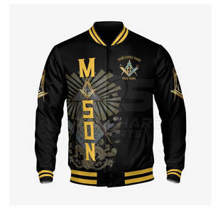 Chaqueta Universitaria Masónica para Hombre con Símbolo Masónico Bordado, Chaqueta Universitaria de la Hermandad Masónica - Product Image 2