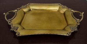 ถาดทองเหลืองสำหรับเดินเรือถาดเสิร์ฟทองเหลืองทรงสี่เหลี่ยมอุปกรณ์ตกแต่งห้องครัวสวยงามสวยงาม - Product Image 5