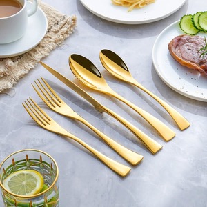 Trendy Premium Stainless Steel <b>gold</b> <b>Cutlery</b> Set best Elegant Flatware Set Perfect for Modern Durable top sell Kitchen Essential - Product Image 3