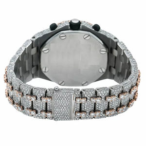 Stylishly Crafted Latest Half Iced Out Stainless Steel Customized Hip Hop Moissanite Diamond <b>Wrist</b> <b>Watch</b> <b>for</b> <b>Men</b> - Product Image 4
